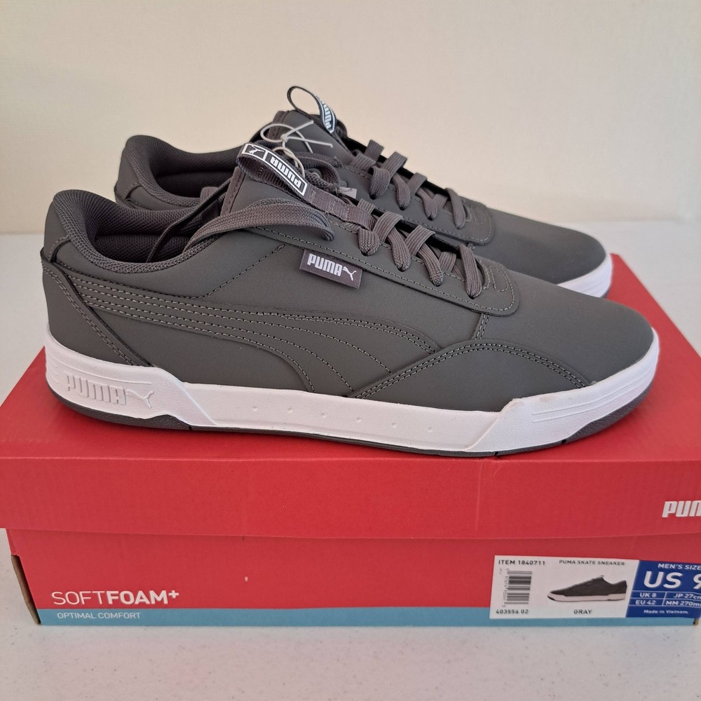 Puma Skate Sneaker Mens Size 9 Gray New SoftFoam+ Comfort 1228-630